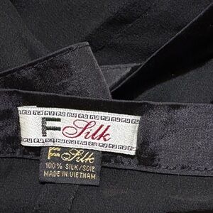 Elegant Black Silk Scarf